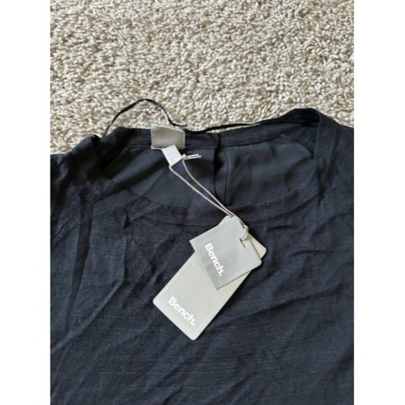 Bench Womens Long Sleeve Button up High Low Shirt Black Size Small Activewear - Picture 5 of 16